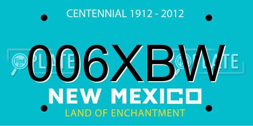 006XBW New Mexico License Plate