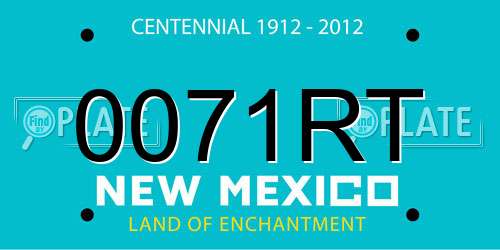 0071RT New Mexico License Plate