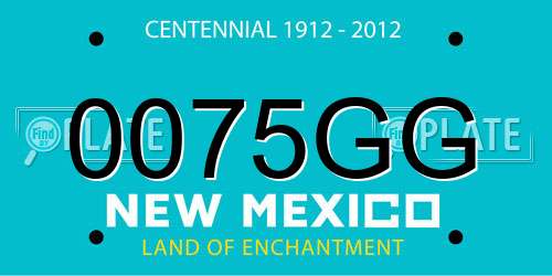 0075GG New Mexico License Plate