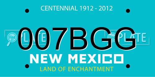 007BGG New Mexico License Plate