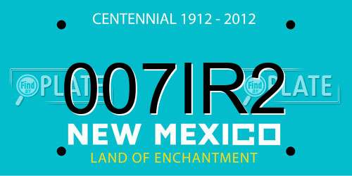 007IR2 New Mexico License Plate