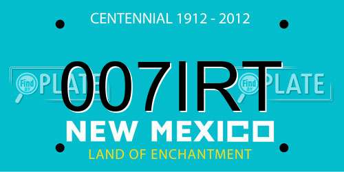 007IRT New Mexico License Plate