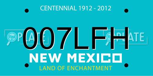 007LFH New Mexico License Plate