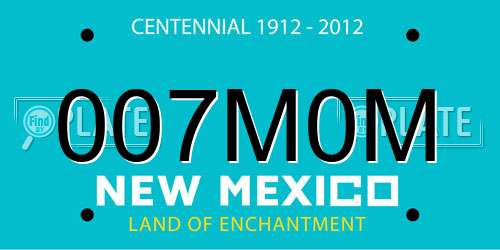 007M0M New Mexico License Plate