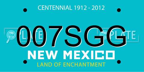 007SGG New Mexico License Plate