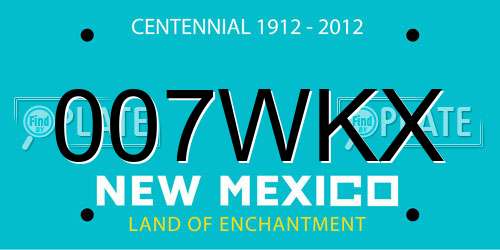 007WKX New Mexico License Plate