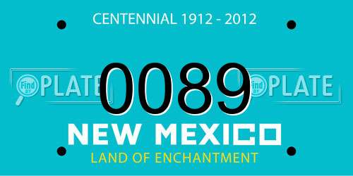 0089 New Mexico License Plate