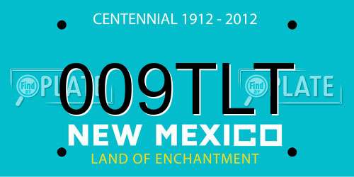 009TLT New Mexico License Plate
