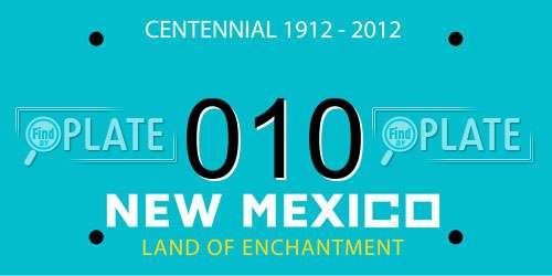 010 New Mexico License Plate