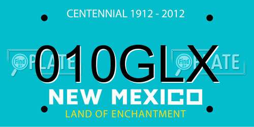 010GLX New Mexico License Plate