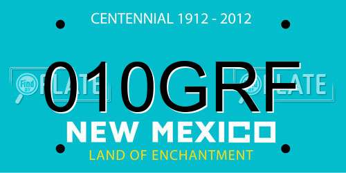 010GRF New Mexico License Plate
