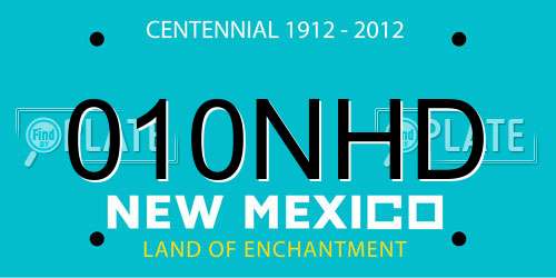 010NHD New Mexico License Plate