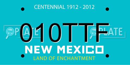 010TTF New Mexico License Plate