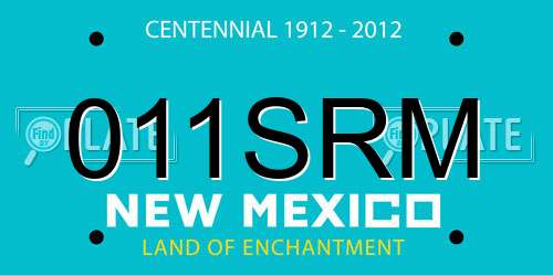011SRM New Mexico License Plate