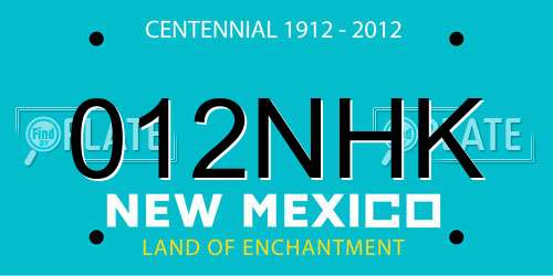 012NHK New Mexico License Plate