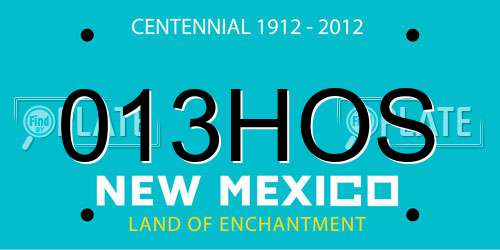013HOS New Mexico License Plate