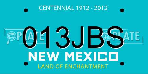 013JBS New Mexico License Plate