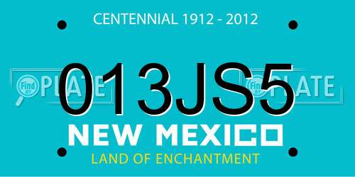 013JS5 New Mexico License Plate