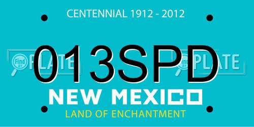 013SPD New Mexico License Plate