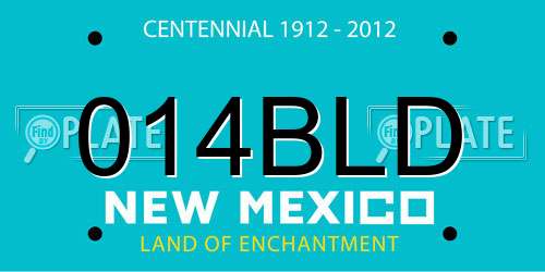 014BLD New Mexico License Plate