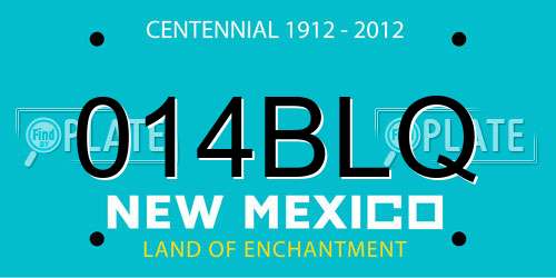 014BLQ New Mexico License Plate