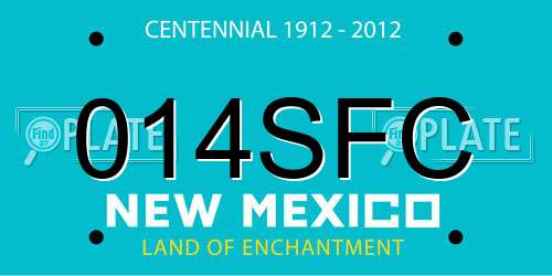 014SFC New Mexico License Plate