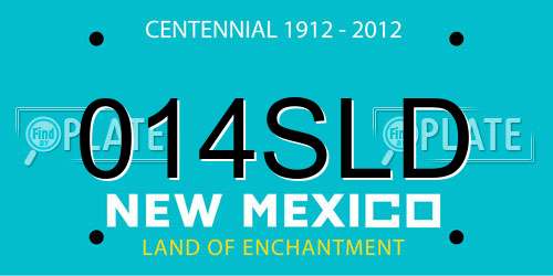 014SLD New Mexico License Plate