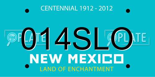 014SLO New Mexico License Plate