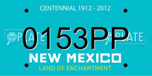 0153PP New Mexico License Plate