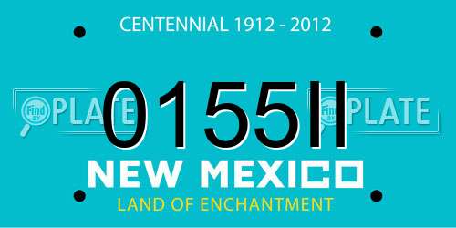 0155II New Mexico License Plate