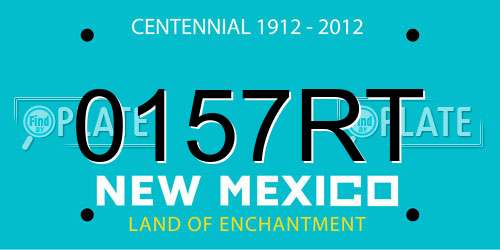 0157RT New Mexico License Plate