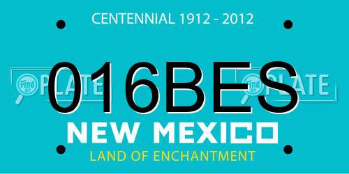 016BES New Mexico License Plate