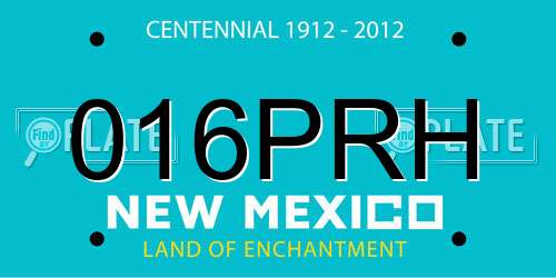 016PRH New Mexico License Plate