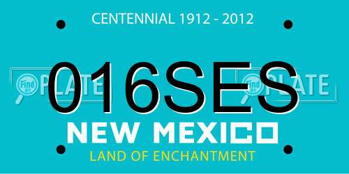 016SES New Mexico License Plate