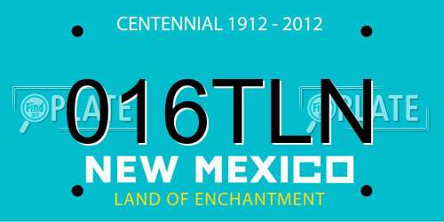 016TLN New Mexico License Plate