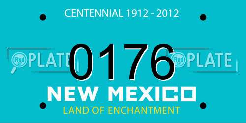 0176 New Mexico License Plate