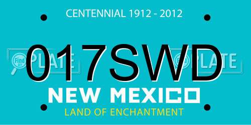 017SWD New Mexico License Plate