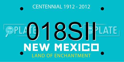 018SII New Mexico License Plate