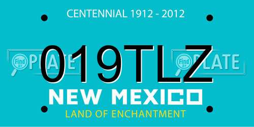 019TLZ New Mexico License Plate