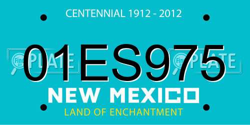01ES975 New Mexico License Plate