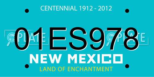 01ES978 New Mexico License Plate