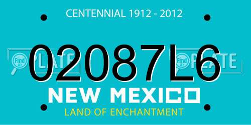 02087L6 New Mexico License Plate