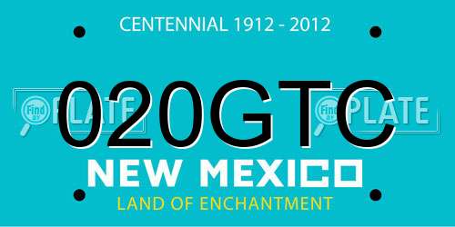 020GTC New Mexico License Plate