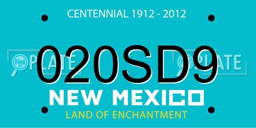 020SD9 New Mexico License Plate