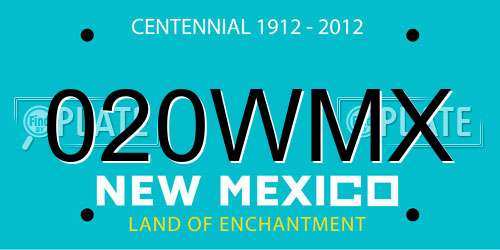 020WMX New Mexico License Plate