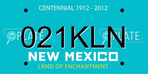 021KLN New Mexico License Plate