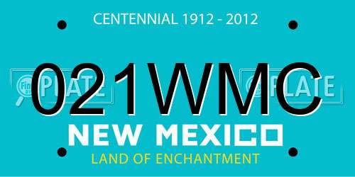 021WMC New Mexico License Plate