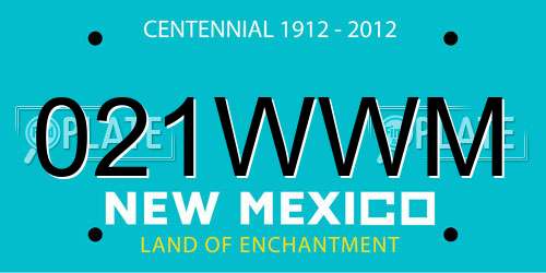 021WWM New Mexico License Plate