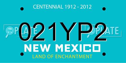 021YP2 New Mexico License Plate