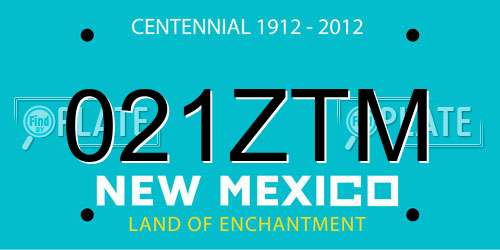 021ZTM New Mexico License Plate